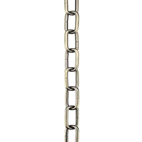 Image of Aspen Creative 21105-51,Steel 10 Feet Heavy Duty Chain for Hanging Up Maximum Weight 120 Pounds-Lighting Fixture /Swag Light /Plant in Antique Brass.6 Gauge.