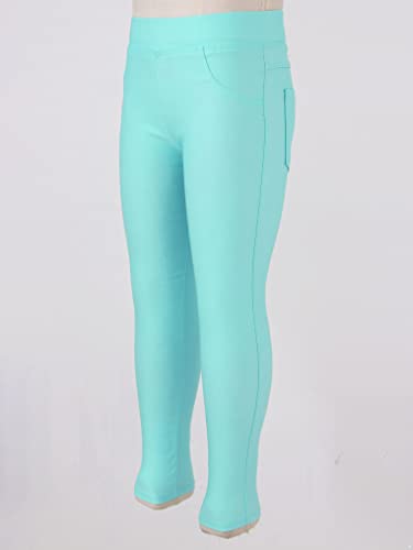 Kids Girls Classic Soft Comfortable Cotton Spandex with Elastic Waistband Leggings Yoga Stretch Pants4