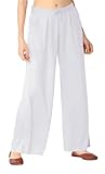 BENKILS Women's Cotton Reyon Regular Fit Palazzo Pants - Available Size - M, L, XL, 2XL, 3XL,4XL (XXL, White)