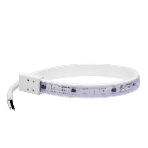 Maxxima 12 in. Hardwired LED Under Cabinet Strip Light, 460 Lumens, 3000K Warm White, Kitchen and...
