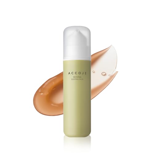 ACCOJE Reviving Sleeping Pack, Hydrating Overnight Face Mask, Jeju Honey & Propolis Extracts, Lightweight Gel Cream for a Healthy-Looking Glow, Supple & Moisturized Skin, Korean Skincare, 1.69 fl. oz