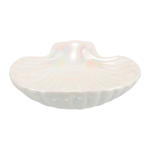 WRITWAA Bandeja De Almacenamiento Decorativa Plato De Anillo Bandeja Decorativa Plato Porta Anillo Bandeja De Plato De Joyería Bandeja De Baratijas Titular De La Joyería Cerámica