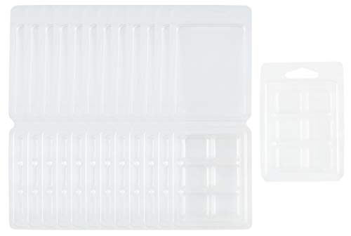 Cornucopia Wax Melt Clamshell Molds (50-Pack); 6-Section Molds for Candle-Making