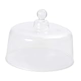 DECOMELODY Cubierta de Vidrio Transparente para Pasteles Resistente Calor y Frío con Diseño de Asa para Cocina Frutas y Micro Paisajes Altura Fácil de Limpiar