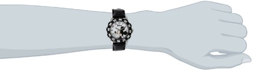 Image of Disney Mickey Mouse Kids' Bezel Stainless Steel Time Teacher Analog Nylon Strap Watch