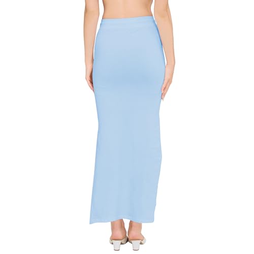 Image of DESI GIRL Cotton Lycra Stretchable Saree Shapewear Petticoat with Drawstring for Women | Fishcut Saree Petticoat with Side Slit for Easy Movement | Saree Shaper | Long inskirt