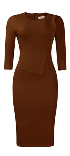 Image of ZVO Midi Dress for Women Church Dress Office Work Bodycon Pencil Dresses