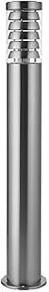 Tango IP44 Rated Brushed Stainless Steel Bollard Light Fixture for Outdoors - E27 Pedestal Post Light - LED Compatible Garden Post - Walkways, Pathways, Driveways | 800mm