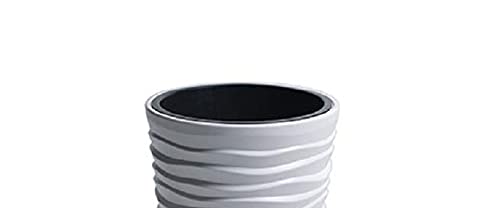 Prosper Plast Vaso Per Fiori Coubi 10 X 9.2 Cm – Bianco, In Plastica, Per Piante E Semina