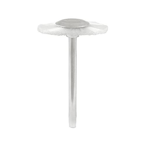 Image of 20Pcs Nylon Bristle Brushes 1 inch (25mm) Dia. Polishing Wheel Brushes with 1 /8 inch Shank, Flat Wire Brushes, White