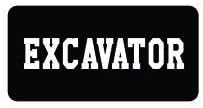3pcs Excavator funny hard hat/helmet vinyl decal sticker