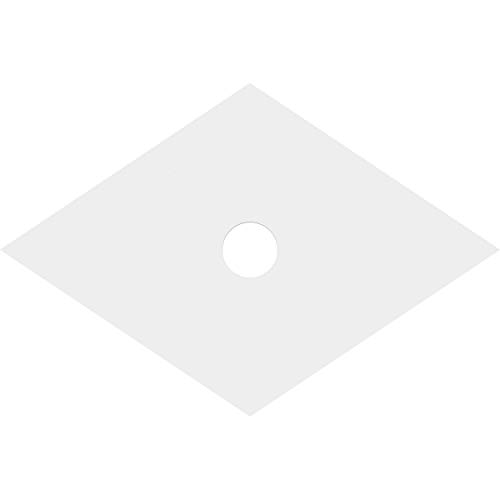 Image of Ekena Millwork CMP18X12DD-02000 Diamond Architectural Grade PVC Contemporary Urethane Ceiling Medallions 18 inchW x 12 inchH x 2 inchID x 6 1 /4 inchC x 1 inchP