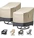 Extra Heavy Duty Patio Chair Covers Waterproof Up to 8000pa, 2 Pack Patio Furniture Covers for Outdoor Swivel/ Rocking Chair/ Adirondack Chairs, Outdoor Seat Cover with Air Vents, 33