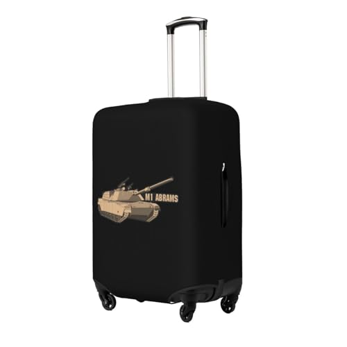Army M1 Abrams Tank Travel Luggage Cover Suitcase Protector Fits 26-28 Inch Case(Black,L)2