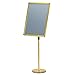 Produktbild HBLZGBL Infoständer A2 Aluminium Plakatständer Höhenverstellbar Posterständer Informationsständer Präsentationsständer Werbeständer mit Sicherheitsecke (Color : Gold)