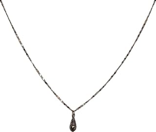 سلسلة من الستانلس ستيل بدلاية على شكل منحنيات من اكسسوارات مليكة, لون فضي, 50 cm للنساء