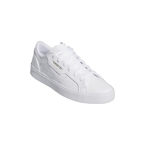 adidas Womens Sleek Lace Up Sneakers Shoes Casual - White2