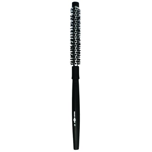 Head Jog Brosse à cheveux Head Jog Heat Retainer. Brosse à cheveux ronde de 25 mm noire et argentée avec corps métallique. Brosse ronde à évent pour sécher, lisser et boucler.