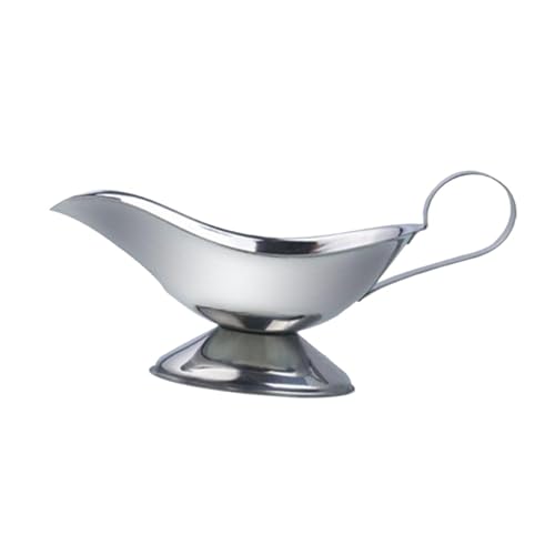 Bothyi Sauce Boat Container Saucier with Ergonomic Handle Easy to Pour Sauce Cup Sauces Pourer for Picnic BBQ Kitchen, 14cmx5.3cm