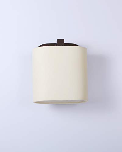 LIGHTANGLE Wooden Surface Mounted Classic Fabric Oval Shape Wall Lamps (Beige)