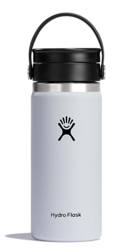 Hydro Flask Water Bottle - Insulated Stainless Steel - Wide Mouth Flex Lid, Non Spill, Leakproof and...