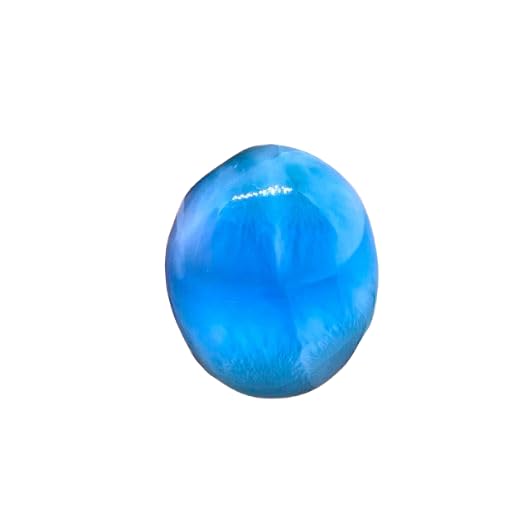 Larimar cabochon naturel d'exception pour création de bijoux de luxe uniques