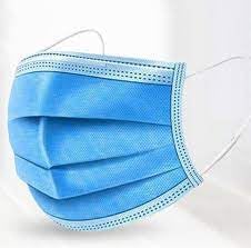 Disposable 3 Ply Blue Face Masks with Fabric Loop - Pack of 100 – Comfortable, Secure, and Breathable Protection. (Loop Face Mask) (LOOP_FACE/100)
