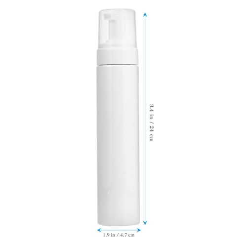 Dispensador de jabón de espuma de 250 ml y botellas para champú de viaje en plástico blanco 8