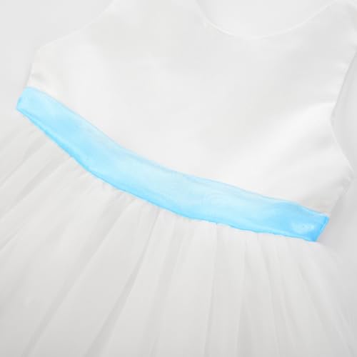 Image of JerrisApparel Flower Girls Dress Wedding Satin Dresses Princess Birthday Party Prom Ball Gown