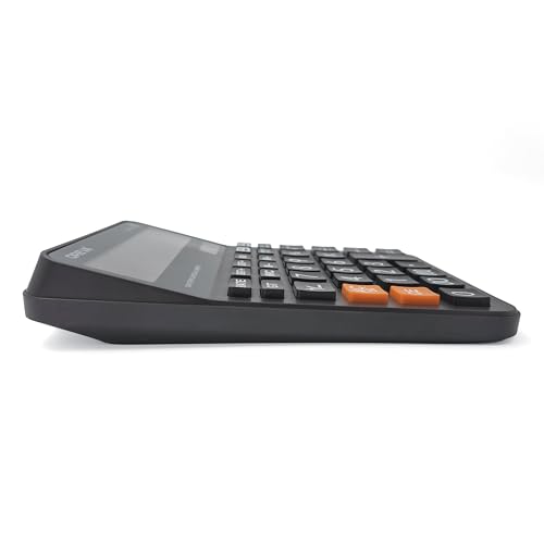 Image of Oreva OR-1912-C Solar & Battery Calculator Desktop | Financial Office Computer Calculators Large Display | Standard Function | Big Sensitive Button - Dark Grey