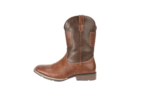 Image of IUV Cowboy Boots For Men Wide Western Boot Traditional American Flag Retro Square Toe Country Work Boots