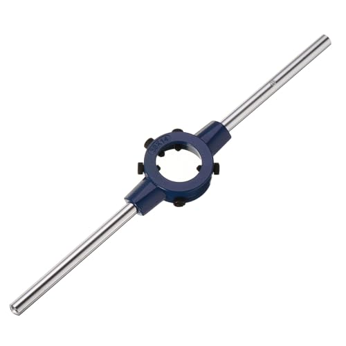 Quarkzman Manija De Llave De Troquel Redondo Ajustable De 38 Mm 1.5 Para Reparación De Roscas De Perno Ajuste De Troqueles Métricos M12-M14 Troqueles De 38 Mm De Diámetro Exterior