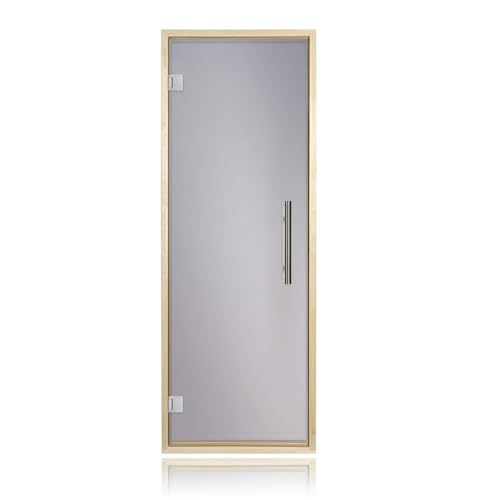 PROSAUNAS Clear & Tinted Glass Sauna Door, Prehung Tinted Glass Sauna Door (Left Hanging, Tinted - Aspen Frame 24x73)