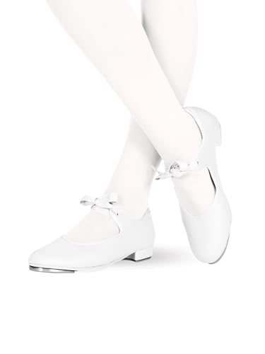 Theatricals Womens Tap Star Ribbon Tie Elastic Tap Shoes4