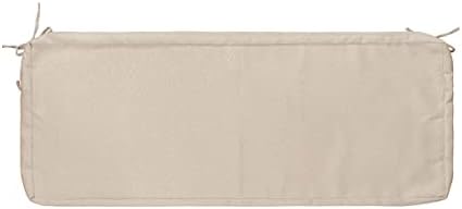 FUNHOME Water-Resistant Outdoor Bench/Settee Cushion Slip Cover,Patio Furniture Cushion Covers,Garden Long Chair Cover ONLY-48x18x3 INCH (Antique Beige)