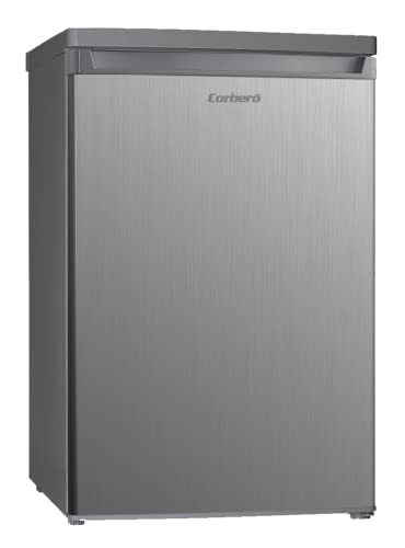 Corberó – Frigorífico 1 Puerta | CF1PH8554X | Nevera 109L + 14L Congelador | 85 cm | Cajón Crisper | Descongelación Manual | Estantes de cristal | 4 estrellas retencion frío | Inox