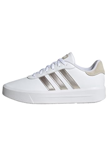 adidas Court Platform Shoes, Zapatillas Mujer, Cloud White Champagne Met Aluminium, 41 1/3 EU