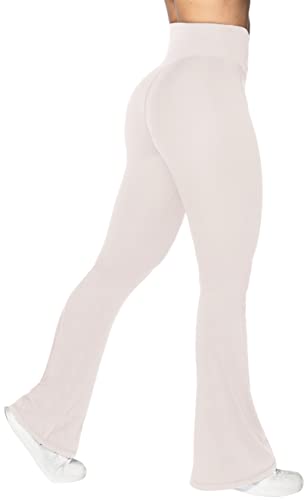 Image of Sunzel Flare Leggings, Crossover Yoga Pants with Tummy Control, High-Waisted and Wide Leg