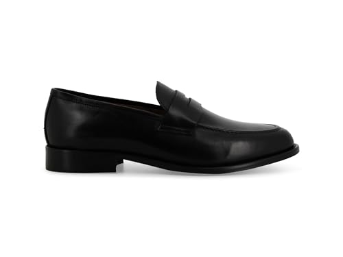 Mocasines elegantes para hombre en piel negra de vestir