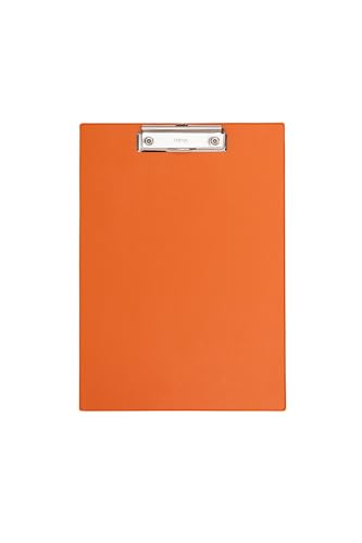 Lavagna per gesso con copertina in alluminio, alta A4 orange