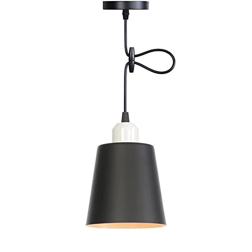 Lámpara colgante E27 blanca para techos bajos con luz directa 2