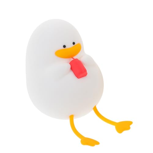 Lámpara de noche silicona pato con luz cálida recargable miniatura 1