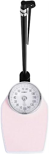 HXZJUIKL Báscula médica con tallímetro báscula mecánica con tallímetro báscula Digital de Columna analógica Esfera Grande Error Ajustable de 150 kg/190 cm,Rosa
