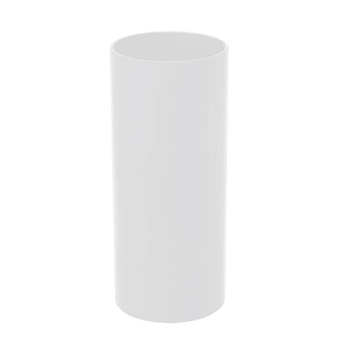 Image of Bath Bliss Soft Touch Toilet Brush and Holder Set | Bathroom Cleaning | Durable 360 Degree Bristle | Discrete Storage | Matte White