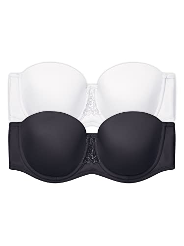 Image of Vanity Fair Women's Beauty Back Smoothing Strapless Bra, 4-Way Stretch Fabric, Lightly Lined Cups up to H