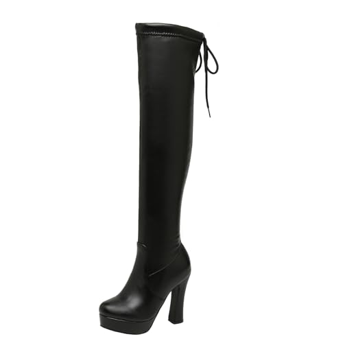 Cuissardes hautes confortables sans douleur talon 10cm et plateforme