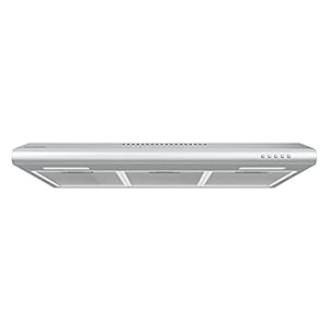 CIARRA Under Cabinet Range Hood 30 inch Vent Hood for Kitchen with 3 Speed Exhaust Fan, Ducted and Ductless Convertible, Stainless Steel