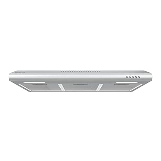 CIARRA CAS75918B Under Cabinet Range Hood 30 inch, 200 CFM Ductless Range Hood with Ducted/Ductless Convertible, Stove Hood Vent for Kitchen with 3 Speed Exhaust Fan, Aluminum Mesh Filters, Led Lights, Stainless Steel, Push Button