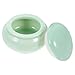 Luxshiny Mini Ceramic Cream Jar Round: 1pc Cosmetic Storage Jars With Lids Vintage Cosmetics Jar Rouge Jar Travel Size Airtight Lotion Container For Home Travel Makeup Bag 4.6 * 3.5cm (Emerald green)