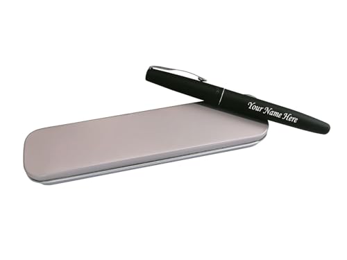 Image of SAVRI Parker Personalized Roller Pen with Name Engraved, Customised Premium Metal Pen, Matte Black with Gold Clip, Corporate Employee Gift for Birthday, Farewell, Diwali & New Year